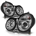 2002 Mercedes Benz E Class Projector Headlights Chrome