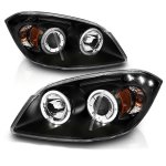 Chevy Cobalt 2005-2010 Projector Headlights Black Halo LED