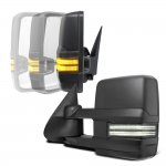 Chevy Silverado 1999-2002 Power Folding Tow Mirrors Smoked Switchback LED DRL Sequential Signal