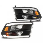 Dodge Ram 2009-2018 Black LED DRL Headlights