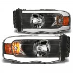 2004 Dodge Ram 2500 Black LED DRL Headlights