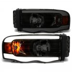 Dodge Ram 2500 2003-2005 Black Smoked LED DRL Headlights