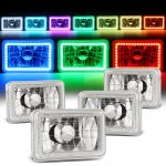 1987 Chevy Camaro Color LED Halo Sealed Beam Headlight Conversion High Low Beams