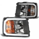 2009 Chevy Silverado 2500HD Black LED DRL Headlights