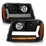 2009 Chevy TrailBlazer LT Black LED DRL Projector Headlights