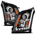 2012 Cadillac SRX Black LED DRL Projector Headlights