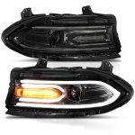 2021 Dodge Charger Black LED DRL Projector Headlights