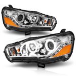 2010 Mitsubishi Lancer Projector Headlights LED Halo DRL