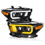 2016 Toyota Tacoma SR Black Projector Headlights LED DRL Switchback Signals