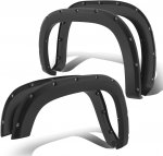 2008 GMC Sierra 1500 Black Fender Flares Pocket Rivet Textured