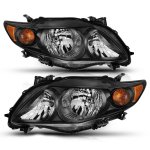 2009 Toyota Corolla Headlights Black