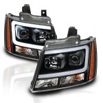 2010 Chevy Avalanche Black Projector Headlights DRL