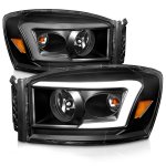 2007 Dodge Ram 2500 Black Headlights DRL