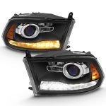 2015 Dodge Ram 2500 Matte Black Projector Headlights LED DRL Switchback Signals