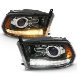 2015 Dodge Ram 2500 Black Projector Headlights LED DRL Switchback Signals