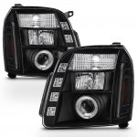 2009 GMC Yukon Denali Black Halo Projector Headlights with LED