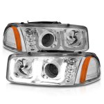 1999 GMC Sierra Projector Headlights DRL LED