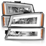 2003 Chevy Avalanche Headlights Set LED DRL