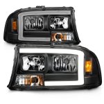 Dodge Durango 1998-2003 Black LED DRL Headlights