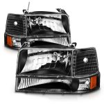 Ford Bronco 1992-1996 Black Headlights