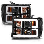 2011 GMC Sierra 2500HD Black Projector Headlights DRL