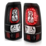 2004 Chevy Silverado 2500HD Black Halo LED Tail Lights