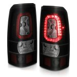 2003 Chevy Silverado 2500 Black Smoked Halo LED Tail Lights