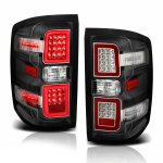 2015 Chevy Silverado 3500HD Black LED Tail Lights RR DRL