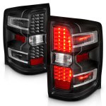 2015 Chevy Silverado 3500HD Black LED Tail Lights