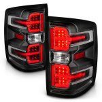 2016 Chevy Silverado 3500HD Black LED Tail Lights
