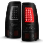 2002 Chevy Silverado 1500HD Black Smoked LED Tail Lights Tube