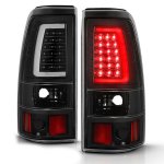 2002 Chevy Silverado 1500HD Black LED Tail Lights Tube