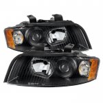 2002 Audi A4 Projector Headlights Black