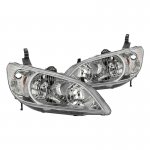 Honda Civic 2004-2005 Chrome Headlights