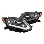 Nissan Rogue 2014-2016 Black Headlights