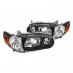 Toyota Corolla 2001-2002 Black Headlights