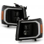 2010 Chevy Silverado 2500HD Black Projector Headlights LED DRL Signals