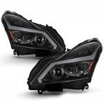 Infiniti G25 2011-2012 Black Projector Headlights LED DRL Signals