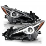 Mazda 3 2014-2016 Black Projector Headlights LED DRL