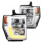 Ford F250 Super Duty 2008-2010 Low Beam LED Projector Headlights DRL Switchback Signals