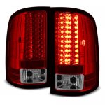 2010 GMC Sierra 2500HD Red and Clear LED Tail Lights