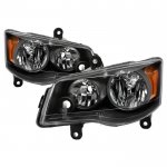 Dodge Grand Caravan 2011-2017 Black Headlights