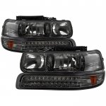 2002 Chevy Silverado Smoked Headlights LED Bumper Lights