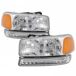 2005 GMC Sierra Headlights LED Bumper Lights