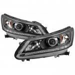 Honda Accord Sedan 2013-2015 Black Projector Headlights