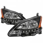 Nissan Sentra 2013-2015 Black Headlights