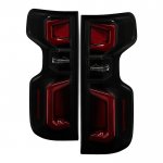 Chevy Silverado 1500 LT 2019-2023 Black Smoked LED Tail Lights