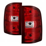 2012 Chevy Silverado 2500HD Red Clear Tail Lights