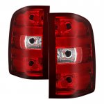 GMC Sierra 3500HD 2007-2014 Red Clear Tail Lights