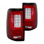 2004 Ford F150 Red Clear LED Tail Lights